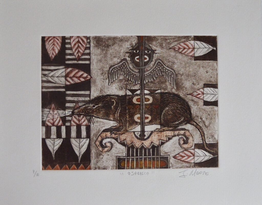 "Hojarazca"  |  Ixrael Montes  |  Grabado  Impresión 25 x 33 cm  Papel 39 x 50 cm