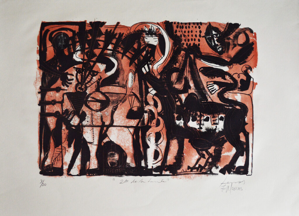 "Segunda de la tarde"  |  Ixrael Montes | Grabado Impresión 38 x 56 cm  Papel 56 x 76 cm