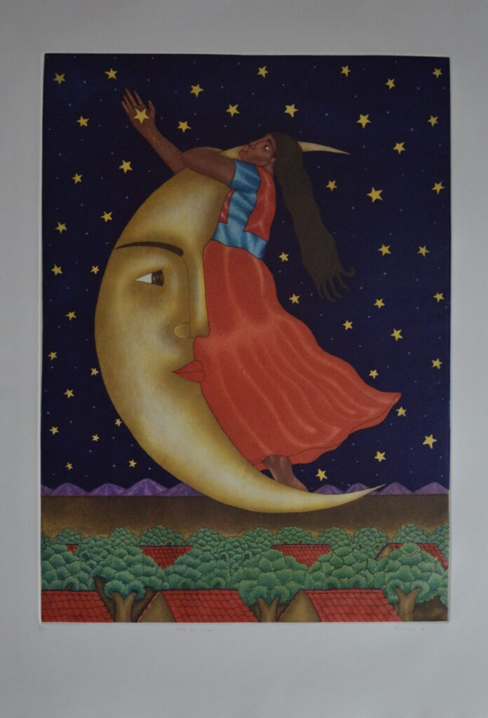 "Luz de luna"  |  Fernando Olivera  |  Grabado Impresión 64 x 50 cm  Papel 92 x 70 cm